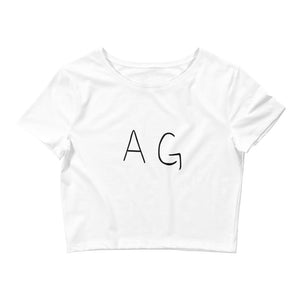 AG Attitude Women’s Crop T-shirt with enlarged and centered AG logo